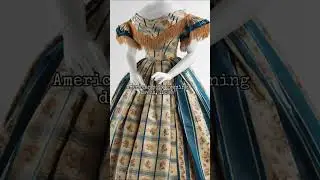 American silk evening 1850s dress 👗|| 19th century fashion || #history #fashion #shorts #dress