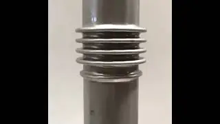 Mechanical forming of an expansion joint for aerospace industry.