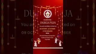 Durga Puja Invitation Card made by MISHITA GRAPHICS | Buy Now at just 100/- only | Templates