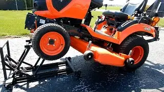 Using A Motorcycle Lift for Lifting Your Heavy Subcompact Lawn Tractor