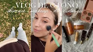 🍂 GRWM para un d&iacute;a de oto&ntilde;o 🍂 Skincare + Makeup + 1 D&iacute;a Conmigo VLOG (publicidad)