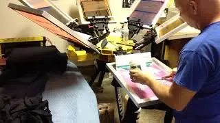 Screen Printing - Comet White HSA on Black Shirt