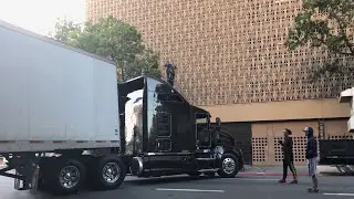 Backing up an 18 Wheeler in Downtown San Diego, CA