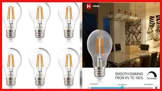 Great product -  helloify A19 LED Filament Bulbs, 60 Watt Equivalent, Edison Vintage Dimmable Energy