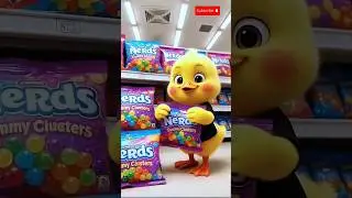 A little duck🦆 bought NERDS GUMMY candy and ate it with a friend #cutejessi #ducklingspro #funny