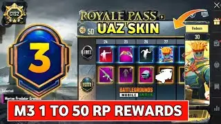 M3 1 to 50 Royal Pass Rewards | Pubg & Bgmi M3 Royal Pass | C1S2 Royal Pass Rewards