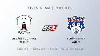 LIVE: Eisbären Juniors Berlin vs. Schönheider Wölfe | RLO PLAYOFFS | 12.03.2023