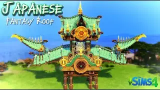 noCC 😱CUSTOM😱 | ⛩  Japanese Fantasy Roof ⛩  | Speed Build | Sims 4