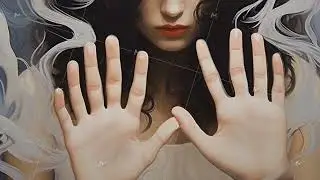 cartoon woman holding her hands in front of palms computer generated motion background