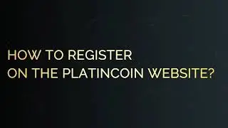 How to Register On the Platincoin Website or How to create account on platincoin