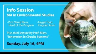 Info Session | MA in Environmental Studies, Tel Aviv University