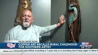 Coast artist recalls rural childhood through unique copper art