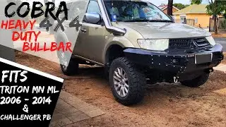 HEAVY DUTY STEEL BULL BAR BULLBAR SUITS MITSUBISHI TRITON MN ML 2006-2014 CHALLENGER PB BAR