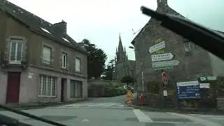 Driving Between 22110 Rostrenen & 22160 La Croix Tasset, Brittany, France 21st July 2025