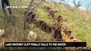 Lake Whitney cliff finally falls to the water