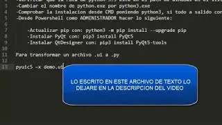 Correcta instalación de QtDesigner por linea de comando (Windows) - Python 3.5 (2020)