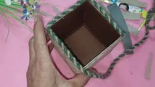 Making flower vase with coffee cupholder/Fall decoration ideas/ 가을 꽃병 만들기