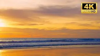 Relaxing Ocean Sounds in 4K: Beach Waves for Sleep and Relaxation | Pink Noise ASMR.