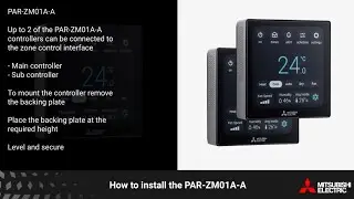 How to install the PAR-ZM01A-A main zone wall controller
