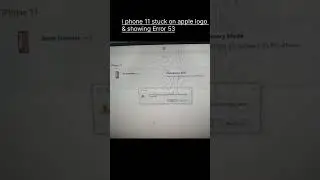 #i​ phone 11 #Stuck​ while Update & restoring,  #Showing​ error 53 & 75, #how​ to solve that Issue.