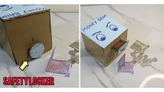 How to make coin bank box | safe lock money bank from Cardboard | Diy coin bank box