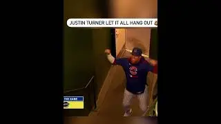 Justin turner let it all hang out Watch until the end #funny #baseball #mlb #sports #comedy