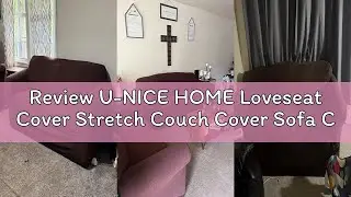 Review U-NICE HOME Loveseat Cover Stretch Couch Cover Sofa Cover Sofa Slipcover Furniture Protector