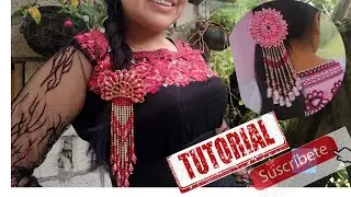 TUTORIAL del colgante y flor de Bincha! PASO A PASO 🧵📿