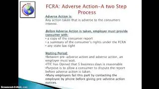 FCRA Adverse Action Process  337-205-3007