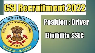 GSI Recruitment 2022/ Driver /SSLC Eligible