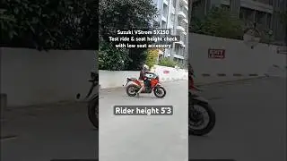 #suzuki  #vstrom SX 250 low seat accessory short rider test ride with u turns