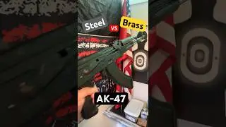 STEEL vs BRASS!! Which one is it? #guns #ak47 #youtubeshorts #shorts #new #steel #vs #brass
