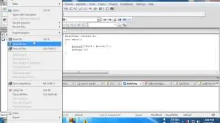 How to run a basic program in c