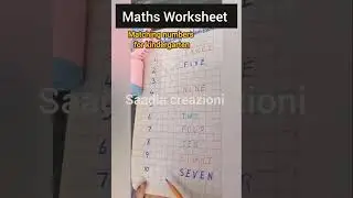 Diy math worksheets for kindergarten|numbers matching worksheet | math worksheets for nursery class