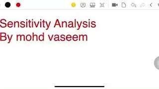 Senstivity analysis cost