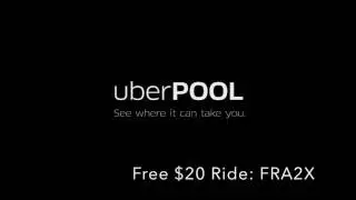 How to get free UberPOOL $20 Ride Credit Promo: 'FRA2X'