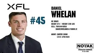 Daniel Whalen # 45 P/K: 2022 XFL Specialist Showcase. 10/22/23