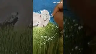 #Roseartist #shorts #nature #sheep #ocean #painting #gouche #oddlysatisfying
