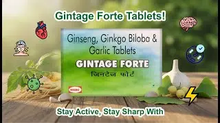 Gintage Forte Tablets | Ginseng, Ginkgo Biloba & Garlic | Brain, Heart & Energy Support