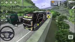 EXTREME BUS DRIVING ON MOUNTAIN SINGLE ROAD | BUS SIMULATOR INDONESIA PART 1