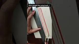 How to draw a straight line with a brush 🖌️...365-day7 |##brush #line #artist #shortsvideo #youtube
