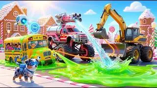 PAW FORCE | The Sticky Slime Bus Rescue! 🚌🍭 | Kids Cartoons & STEM Learning Adventure
