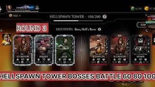 FATAL Hellspawn Tower Boss Battle,60,80&100 Figth +Reward MK Mobile | Modifier: Hell's Bane