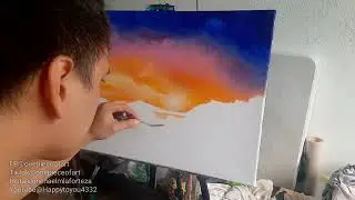 Sunset Oil painting