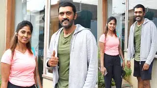 Actor Ajay and His Wife Spotted At GYM Session In Hyderabad | Tollywood Villain | Filmylooks