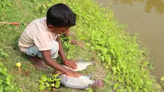 Best Fish Catching Experience By Hook 2022! Amazing Unique Hook Fishing Technique Form Pond