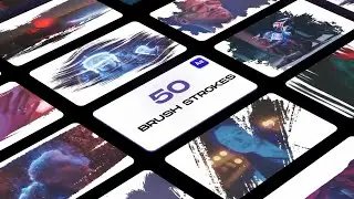 50 Brush Strokes Overlays Templates Pack