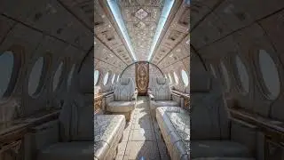 Inside a Gold Private Jet! ✈️✨ #Jet