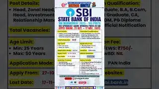 SBI SCO Recruitment 2025 &ndash; Apply Online 103 Specialist Posts | #shorts #job #govtjobs #bankjobs #psu