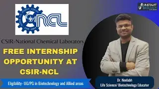 CSIR-National Chemical Laboratory || Free Student Internship Program || UG/PG #internship #student